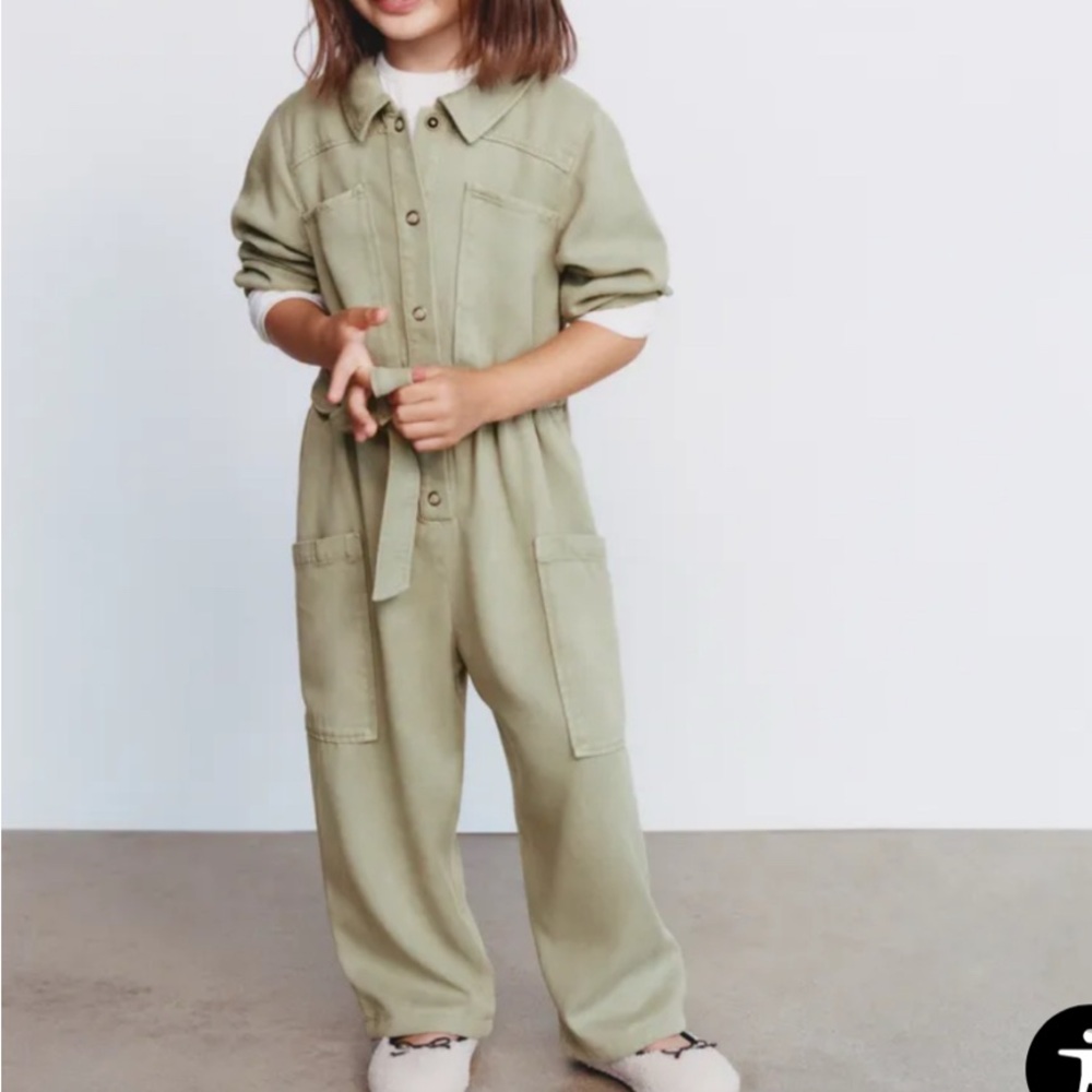 Zara long‎ flowy jumpsuit girls size 3